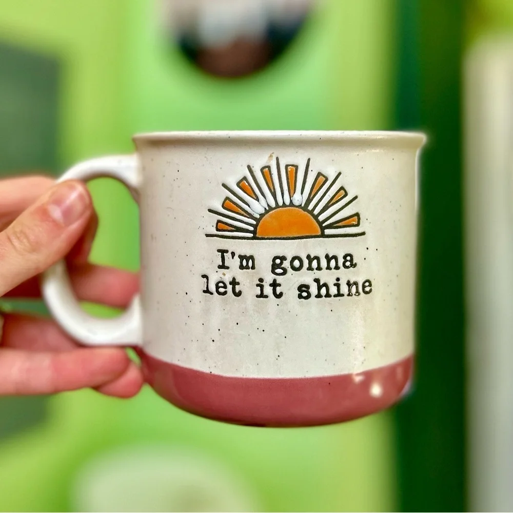 Bohemian Chic Sun Let It Shine Positive Ceramic Kitchen Coffee Tea Mug Cup - Picture 1 of 5